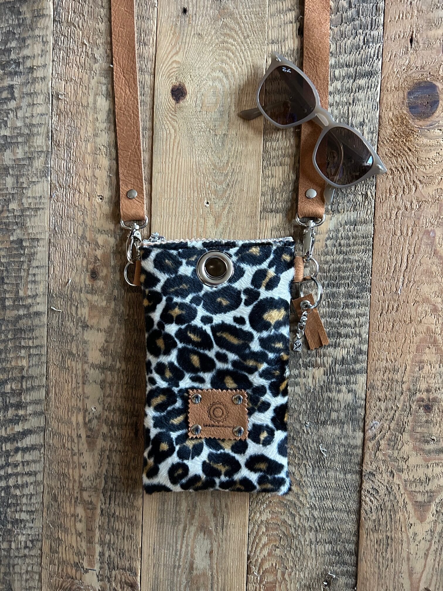 Cross-over festivaltasje van bontachtige panterprint