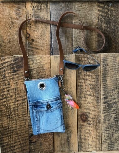 Cross-over festivaltasje Ibiza-style van blue denim