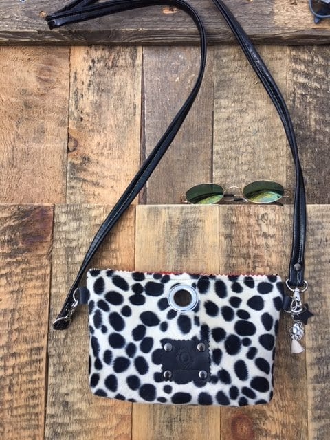 Heuptasje van bontachtige stof in beige zwarte cheetahprint - Afbeelding 3