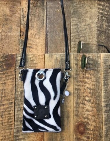 Cross-over festivaltasje van bontachtige zwart witte zebraprint