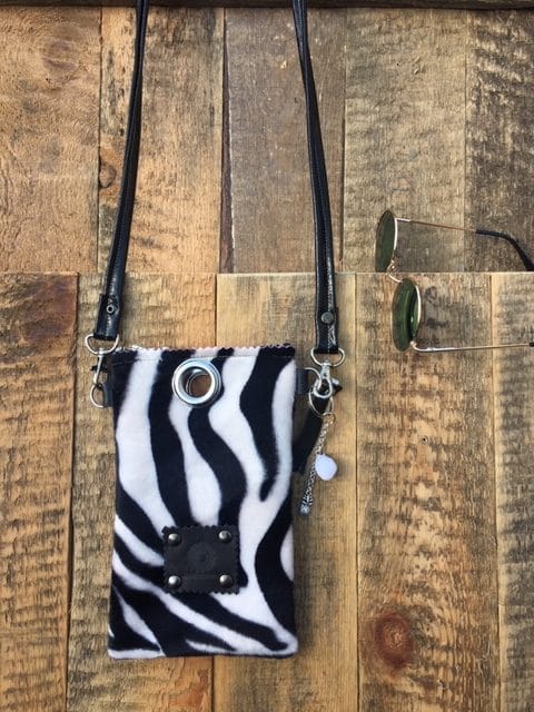 Cross-over festivaltasje van bontachtige zwart witte zebraprint