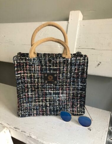 Handtas bekleed met super chique zwarte Sjanella