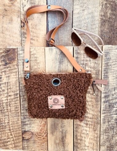 Heuptas van zachte bruine Tedolino met verstelbare riem