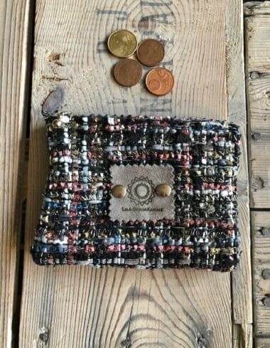 Portemonneetje met rits van chique zwarte Sjanella