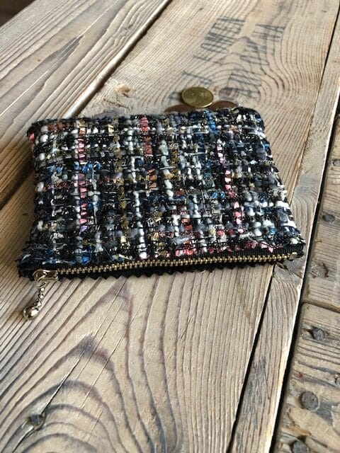 Portemonneetje met rits van chique zwarte Sjanella - Afbeelding 2