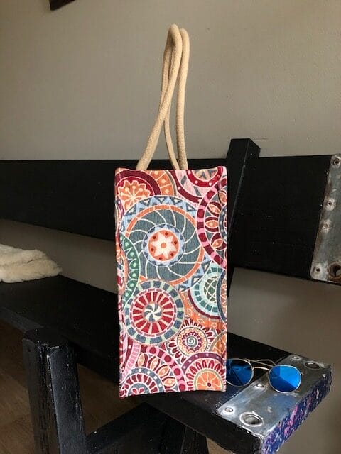 Duurzame shopper bekleed met gobelin in retro look - Afbeelding 3