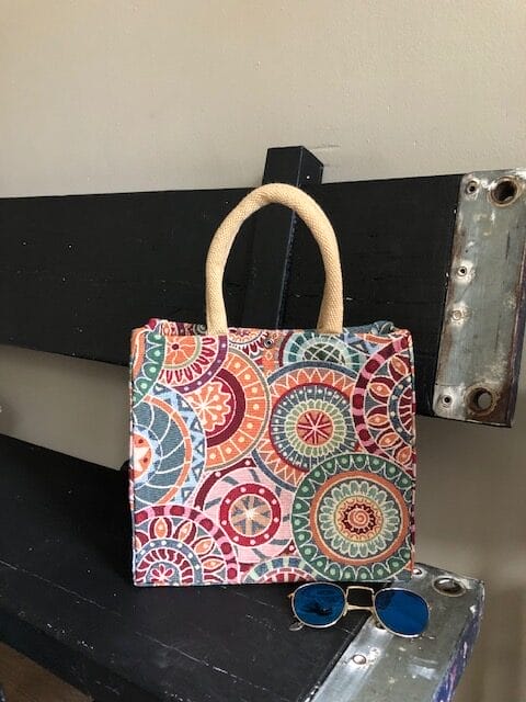 Handtas bekleed met gobelin in retro look - Afbeelding 2