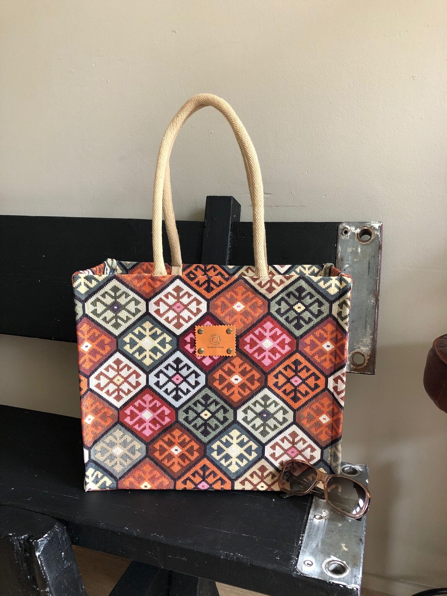 Duurzame shopper bekleed met gobelin in retro to the max - Afbeelding 2