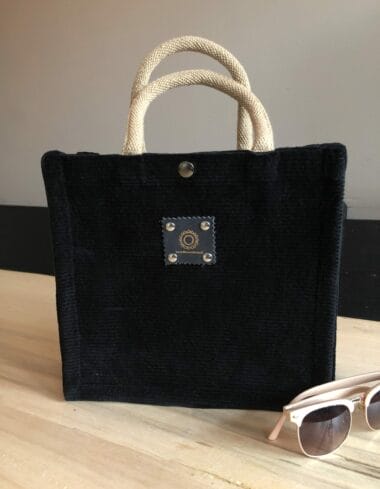 Handtas bekleed met stoere zwarte ribcord