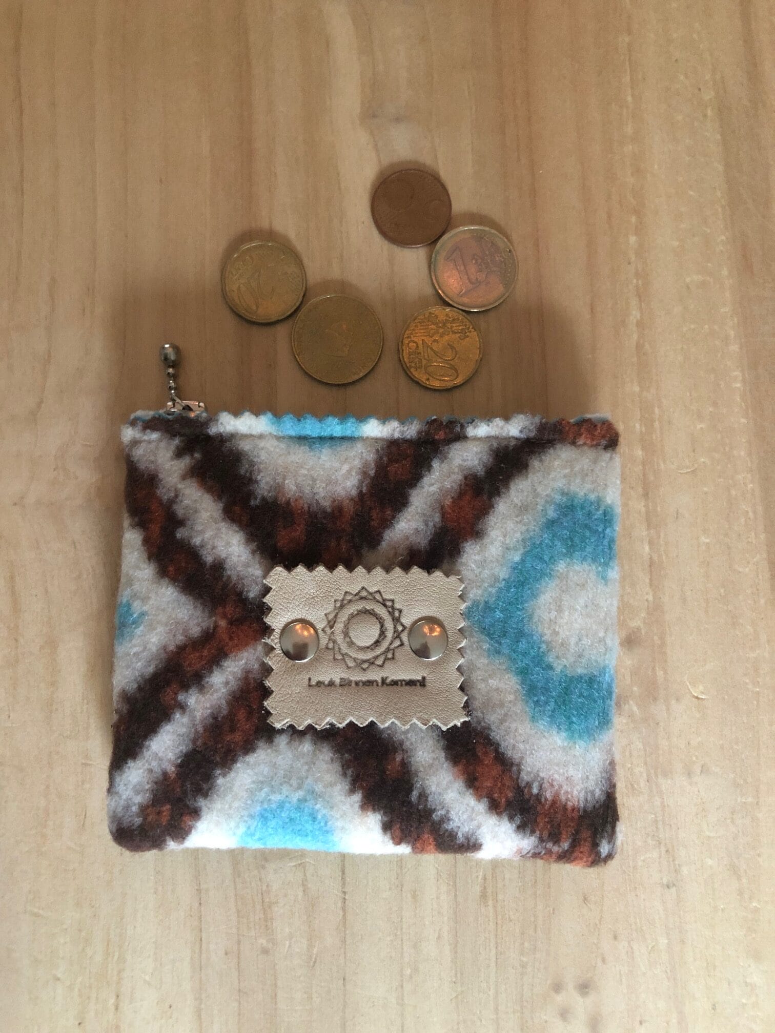 Portemonneetje met ritsje van Retro Wooly