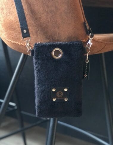 Festivaltasje van zwarte fleece cuddle