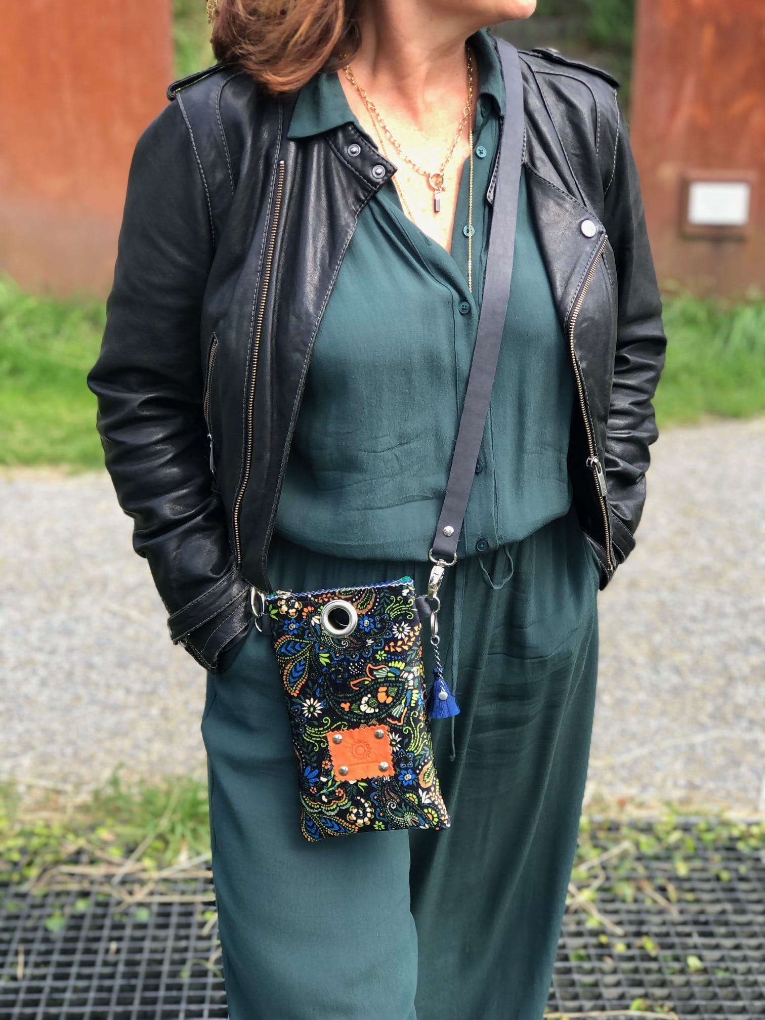 Festivaltasje van mooie zachte velvet in Paisley motief - Afbeelding 2