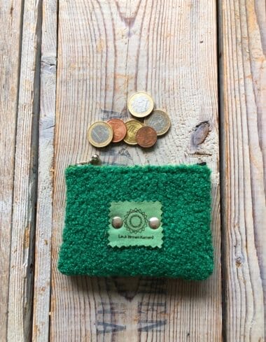 Portemonneetje met rits van smaragd groene tedolino