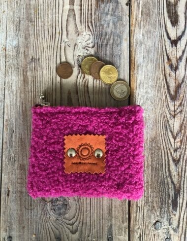 Portemonneetje met rits van zachte fuchsia tedolino
