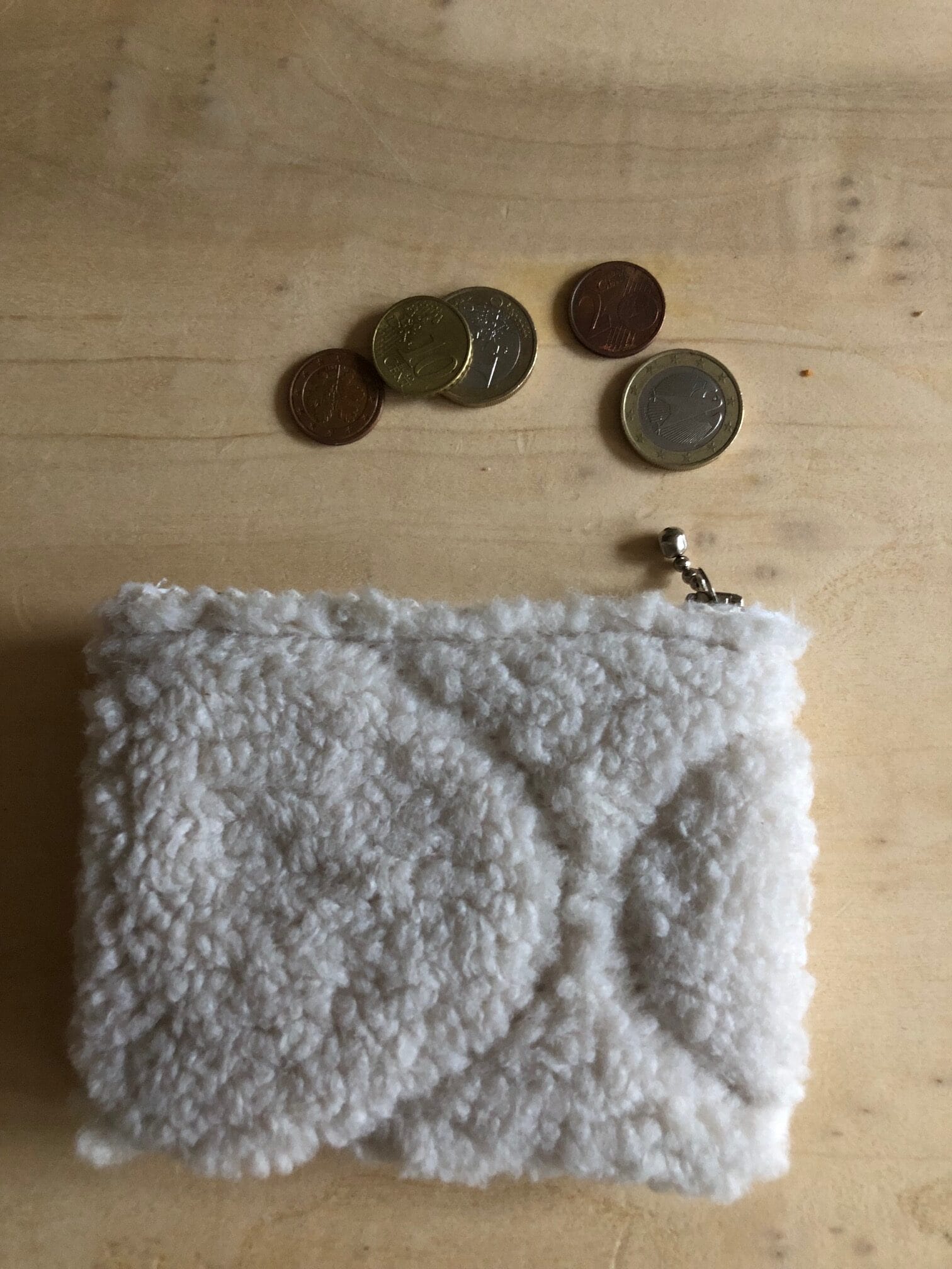 Portemonneetje met rits van Off-White teddy sharpa jacquard - Afbeelding 2