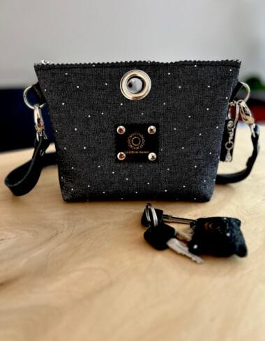 Heuptas met black denim fabulous drops