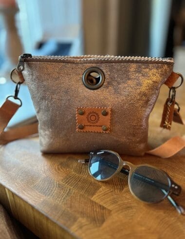 Heuptas van Fabby gold leatherlook