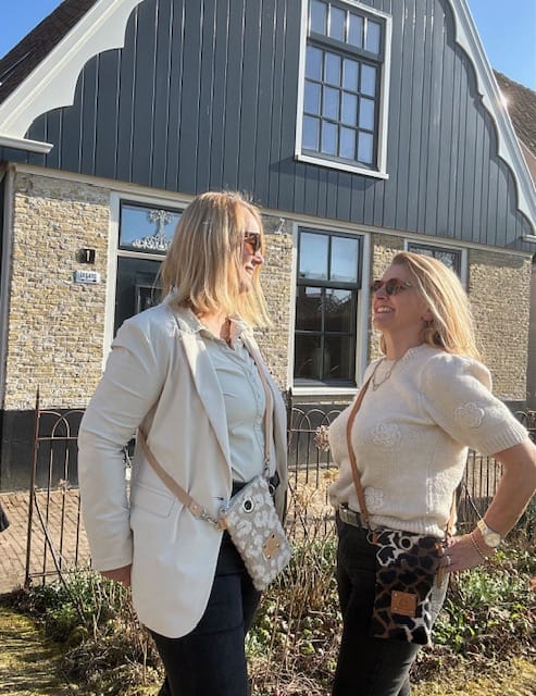 Festivaltasje van lichtbeige teddy en fluffy pantervlekken - Afbeelding 5