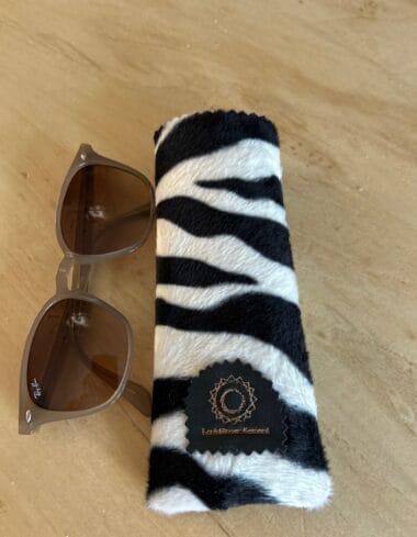 Brilhoesje van zwart witte zebraprint