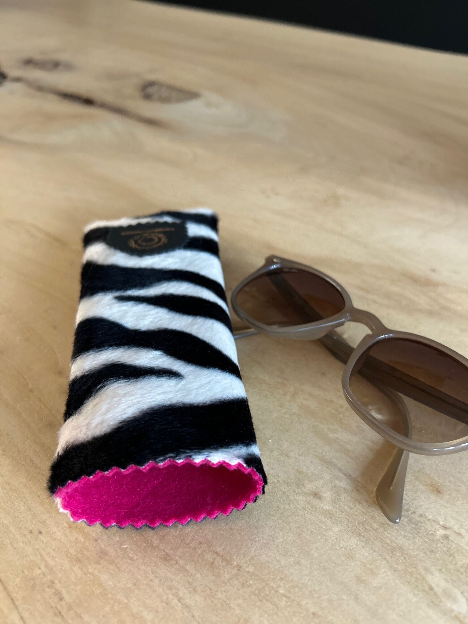 Brilhoesje van zwart witte zebraprint