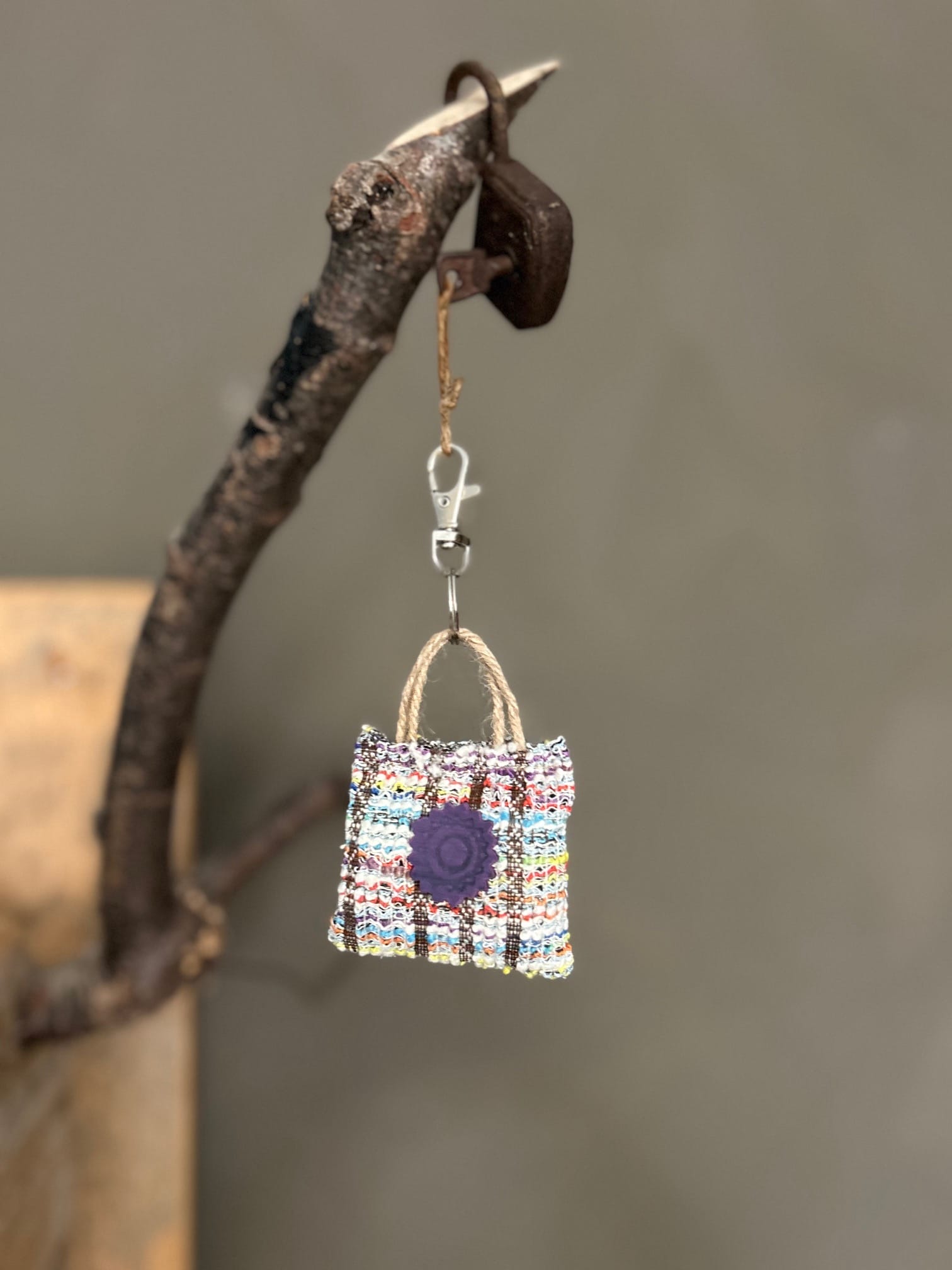 Minitasje sleutelhanger sjanelli multicolor