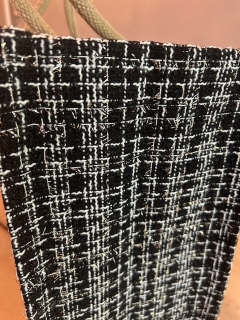 Shopper bekleed met Sjanel black met zilverdraad