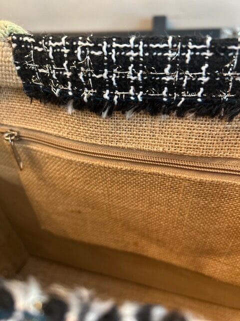 Shopper bekleed met Sjanel black met zilverdraad