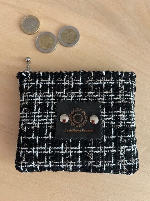 Portemonneetje met Sjanel black met zilverdraad