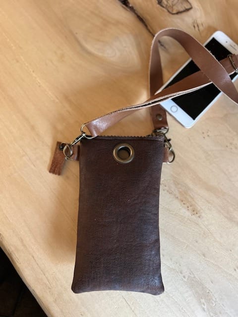 Festival tasje van scuba leatherlook espresso