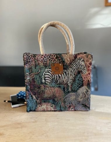 Handtas gobelin animal