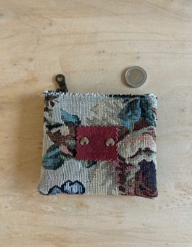 Portemonnee gobelin vintage flower Sand